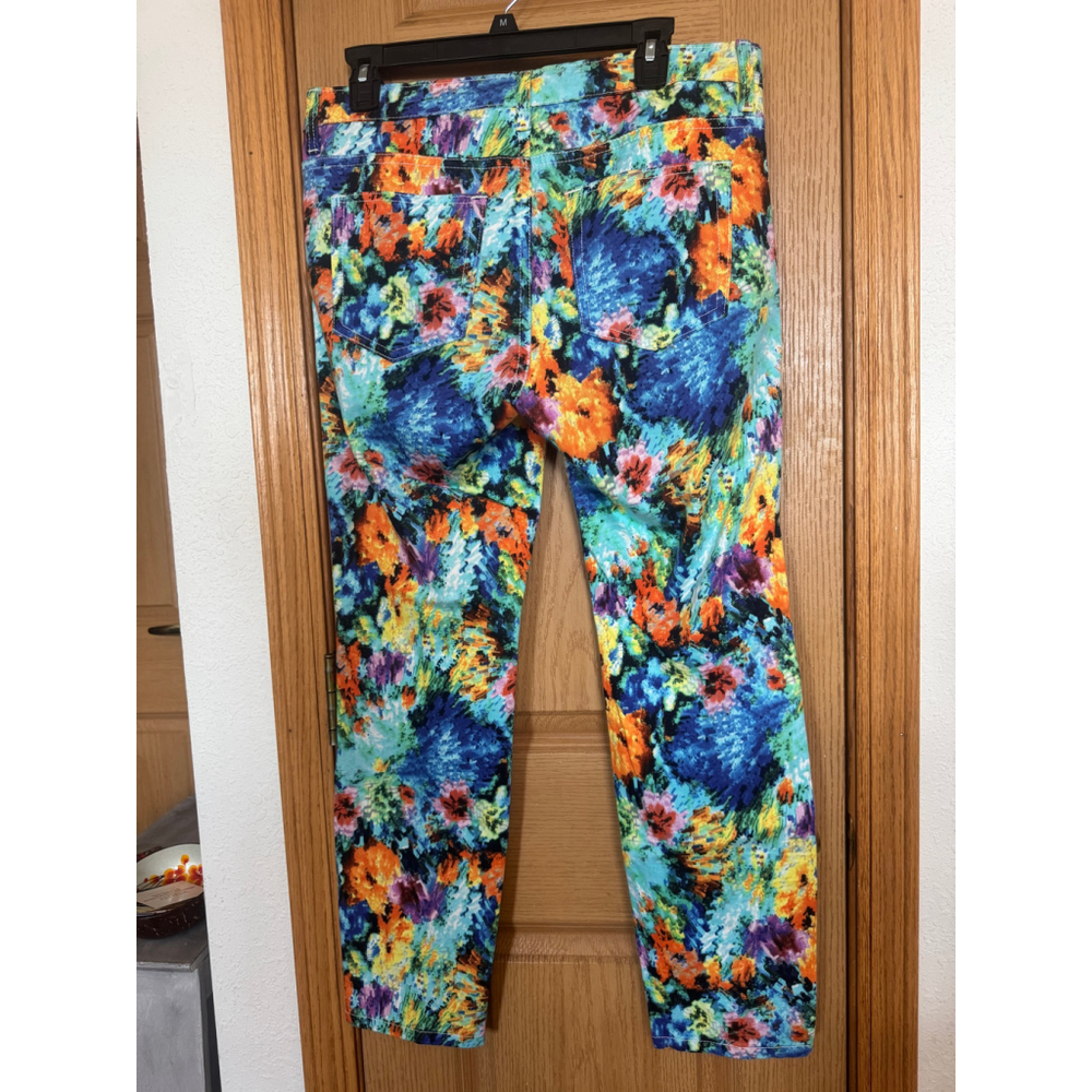 Women's Philosophy Republic Clothing Pants Size M Blue Floral